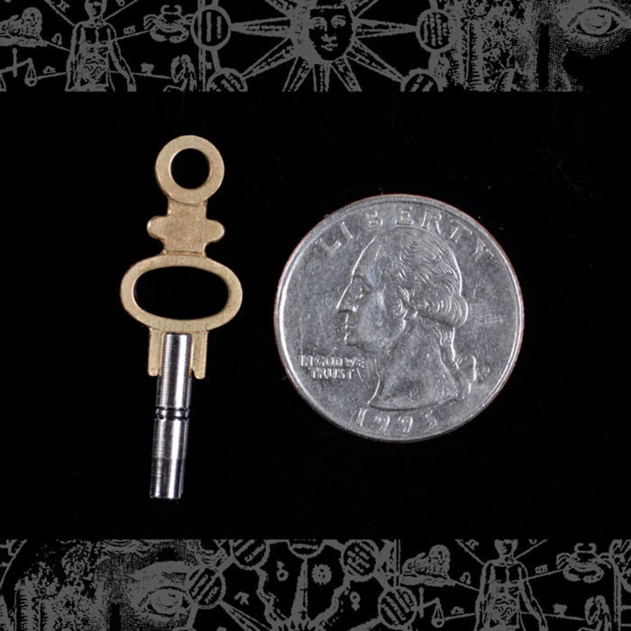 Raw Brass Steampunk Pocket Watch Keys - Set of Two - XXX - B-OD5